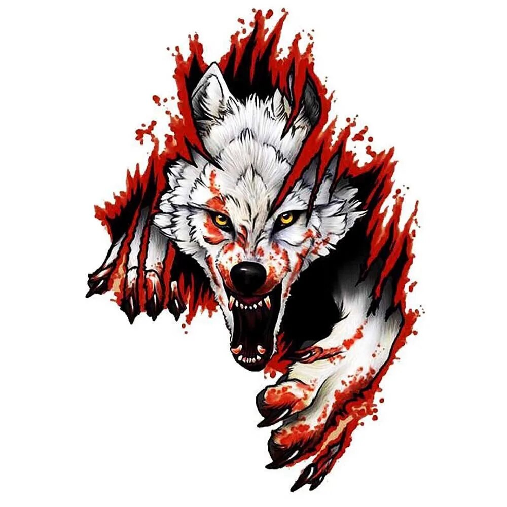 Bloody Wolf 'Ferocious | Right' Vinyl Car Sticker
