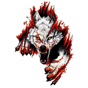 Bloody Wolf 'Ferocious | Right' Vinyl Car Sticker