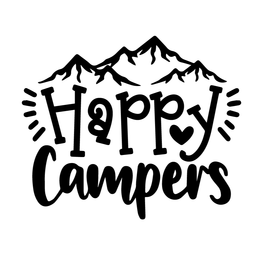 Happy Campers 'Mountain Peak' Vinyl Car Sticker