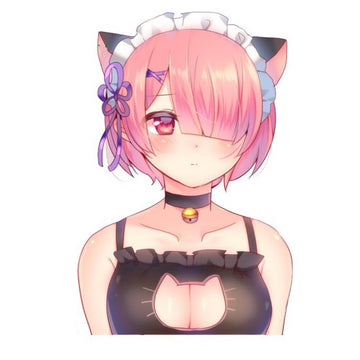 Re:Zero 'Ram | Kitty Top' Vinyl Car Sticker