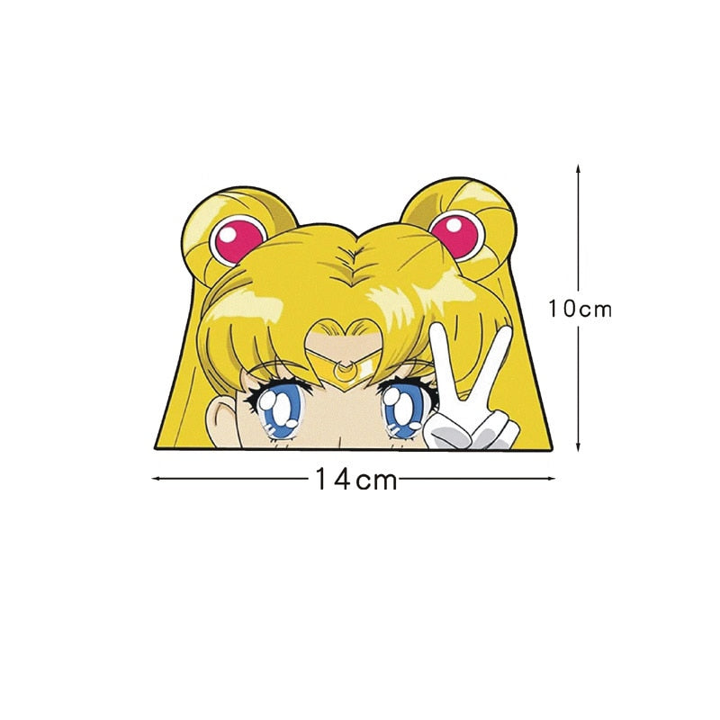 Sailor Moon 'Peace Sign' Vinyl Car Peeker Sticker