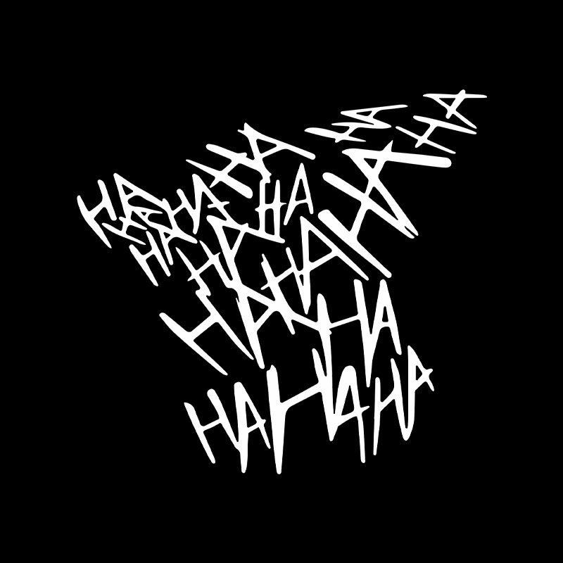 Joker Laugh 'Hahahaha' Vinyl Car Sticker