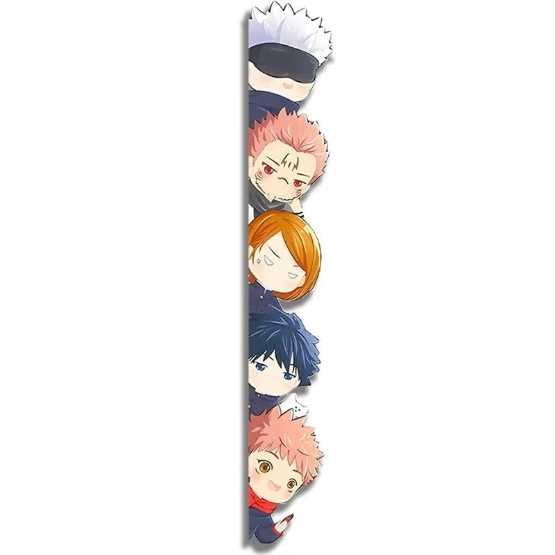 Jujutsu Kaisen 'Cute Chibi Reactions | Left Side' Vinyl Car Peeker Sticker