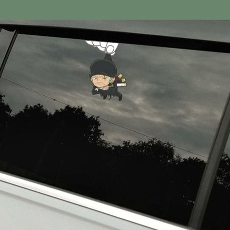 One Piece 'Hanging Zoro | Unhappy' Vinyl Car Sticker