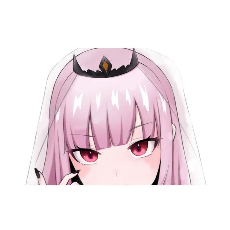 Virtual YouTuber 'Mori Calliope | Staring' Vinyl Car Peeker Sticker