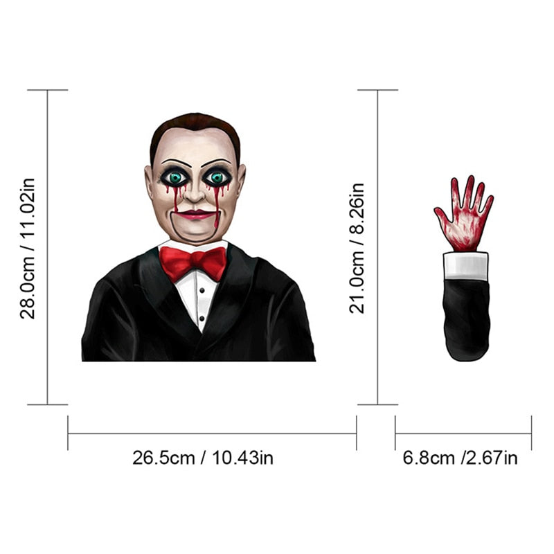 Goosebumps 'Slappy the Dummy | Crying Blood' Vinyl Car Wiper Sticker