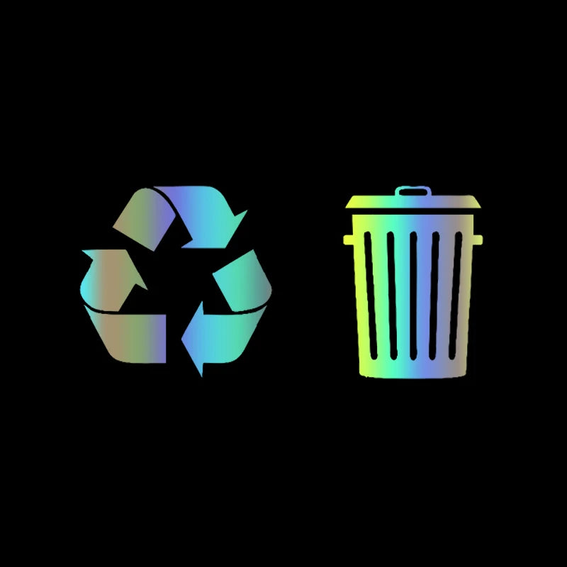 Cool 'Recycle and Trash Bin' Vinyl Car Sticker