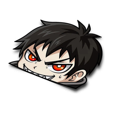 Fire Force 'Shinra Kusakabe | Devil Grin' Vinyl Car Peeker Sticker