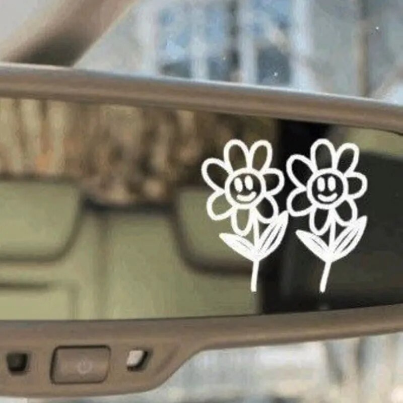 Cute 'Flower Buddies' Vinyl Car Sticker