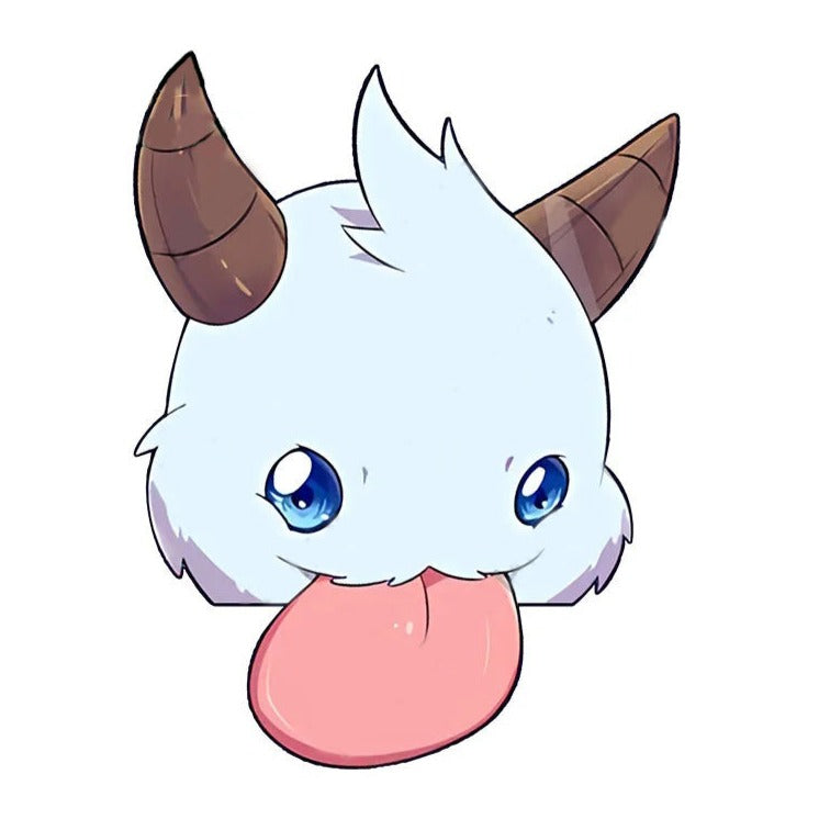 League of Legends 'Poro | Looking Down' Vinyl Car Peeker Sticker