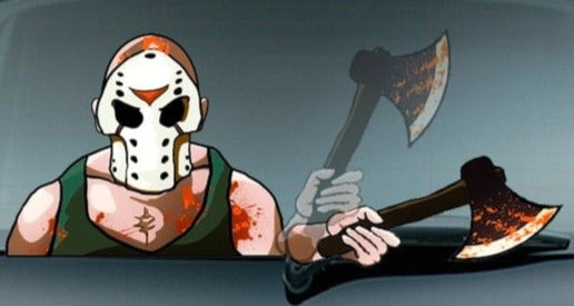 Friday the 13th 'Jason Voorhees | Bloody Axe' Vinyl Car Wiper Sticker