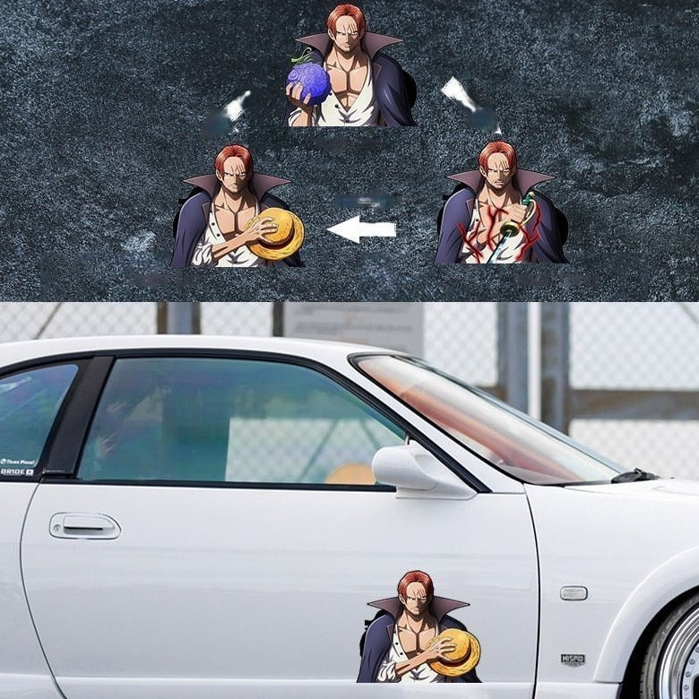 One Piece 'Shanks | Serious' Vinyl Car 3D Motion Sticker