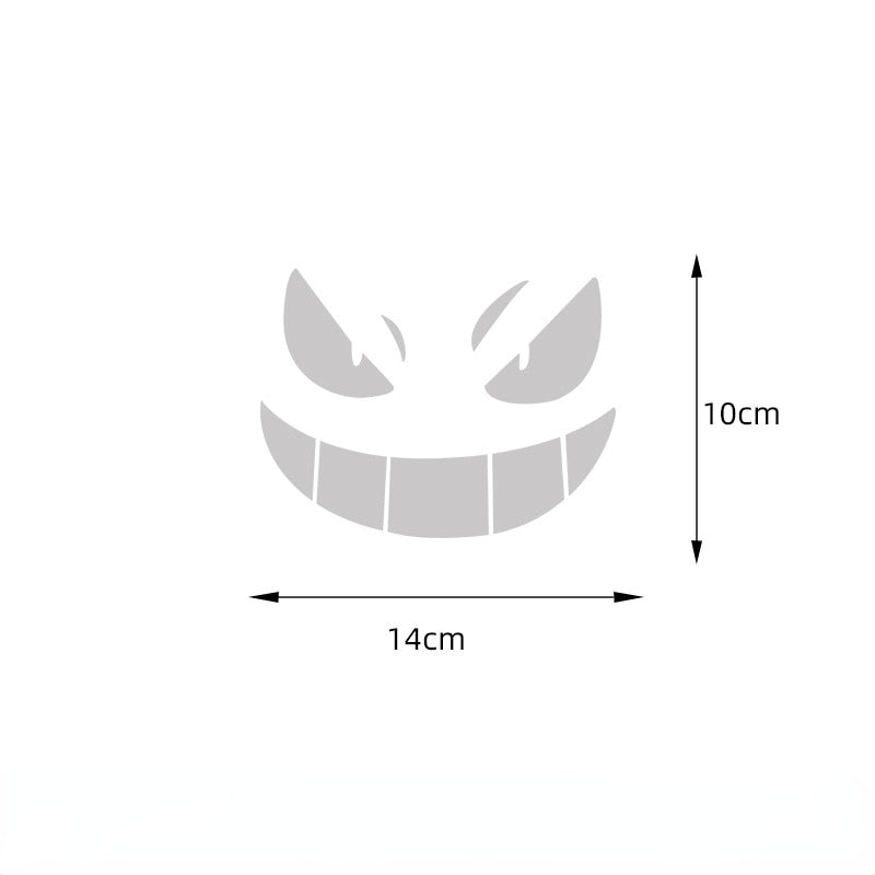 Pokemon 'Gengar | Evil Smiley Face' Vinyl Car Peeker Sticker