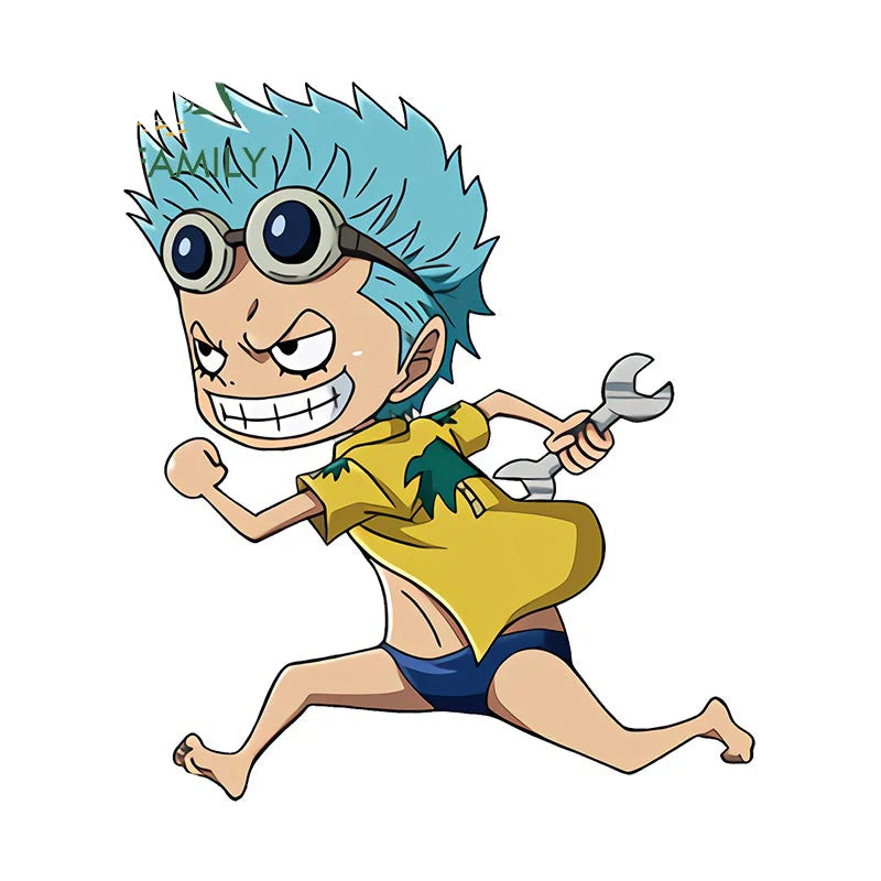 One Piece 'Young Franky | Running 1.0' Vinyl Car Sticker
