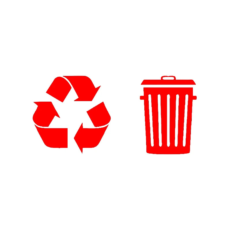 Cool 'Recycle and Trash Bin' Vinyl Car Sticker