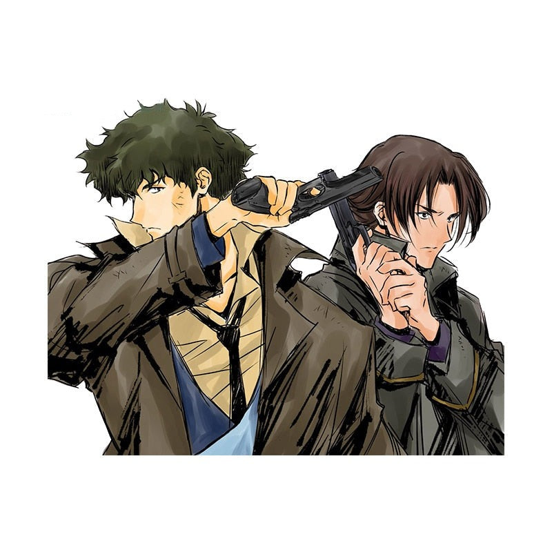 Cowboy Bebop 'Spike and Elektra | Pointing Gun' Vinyl Car Sticker