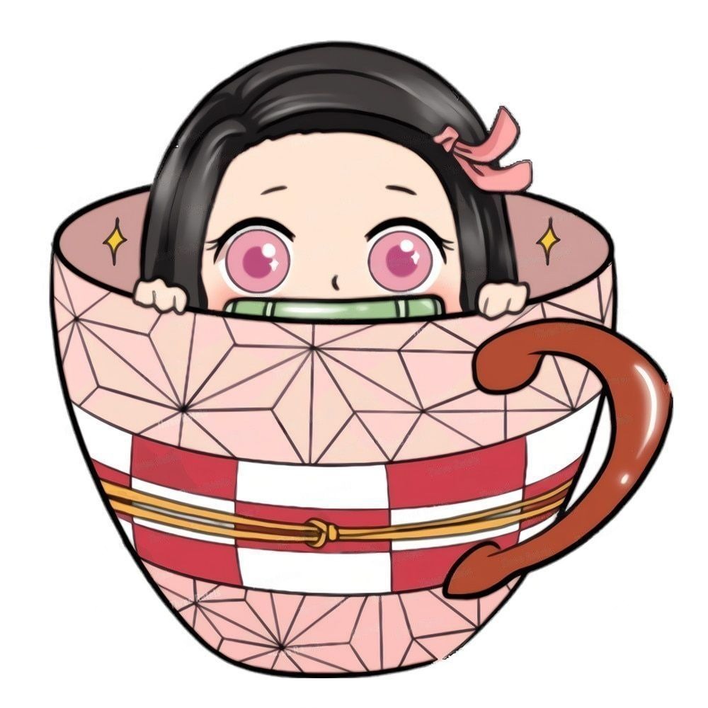 Demon Slayer 'Baby Nezuko In A Cup | Peeking' Vinyl Car Sticker
