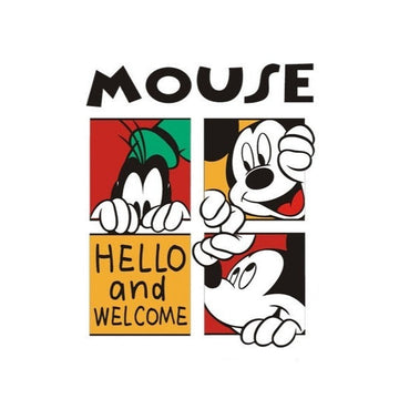 Mouse 'Mickey And Goofy | Hello And Welcome' Vinyl Car Sticker