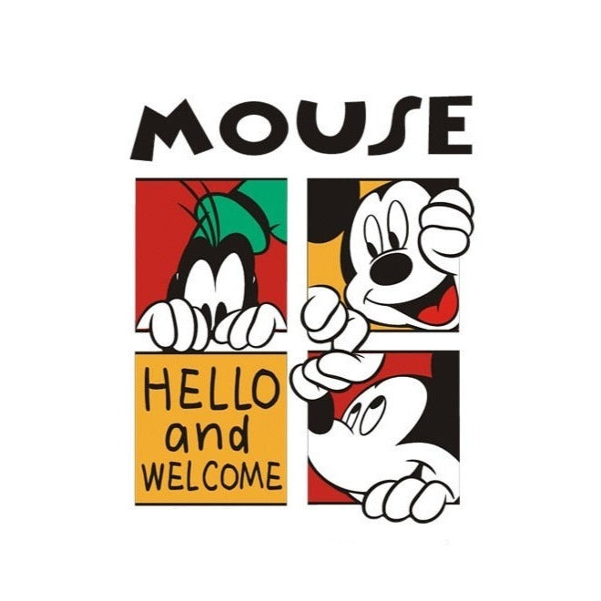 Mouse 'Mickey And Goofy | Hello And Welcome' Vinyl Car Sticker