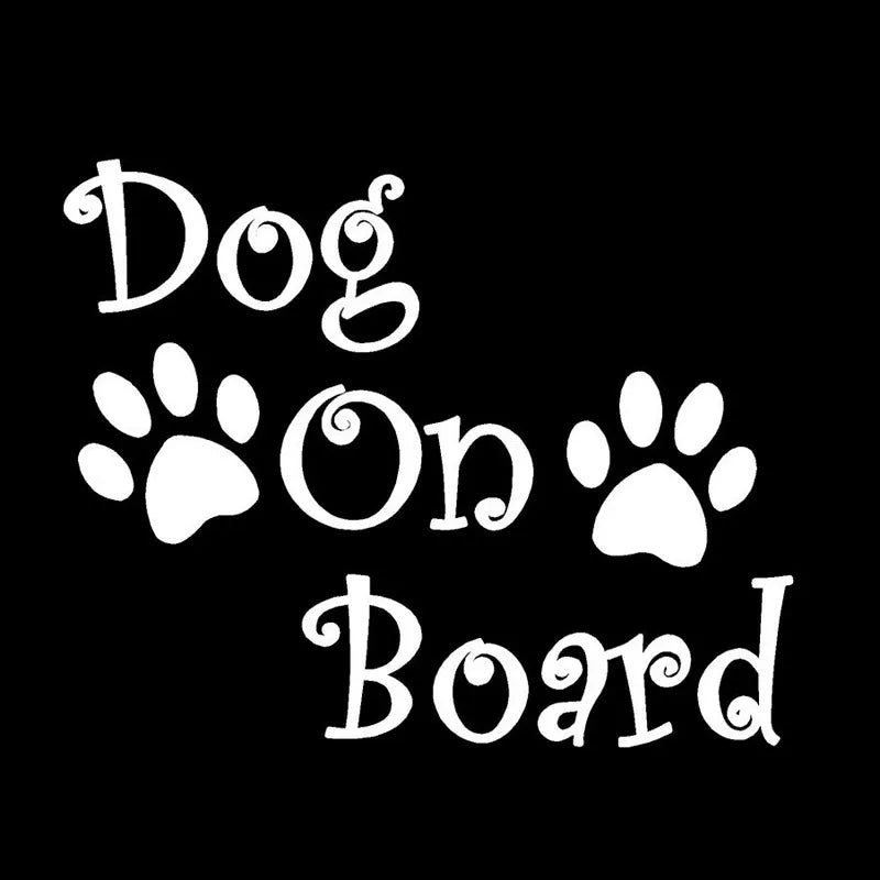 Dog On Board 'Paw Prints' Vinyl Car Sticker