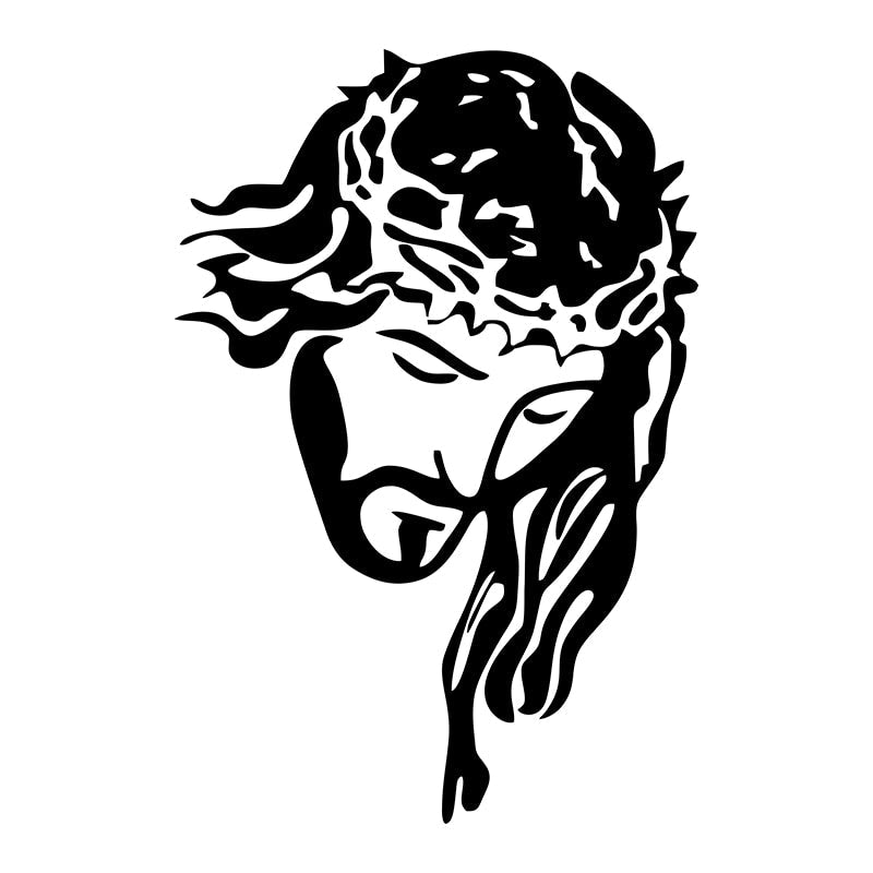 Jesus Christ 'Head | Thorn Crown' Vinyl Car Sticker
