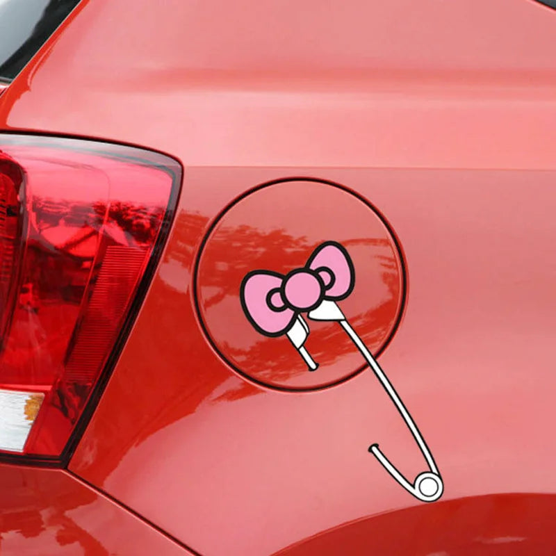 Cute 'Safety Pin Ribbon' Vinyl Car Sticker