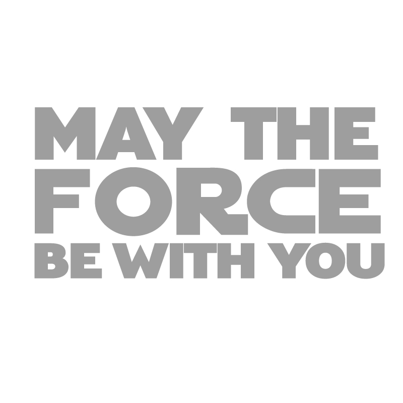 Star Wars 'May The Force Be With You' Vinyl Car Sticker