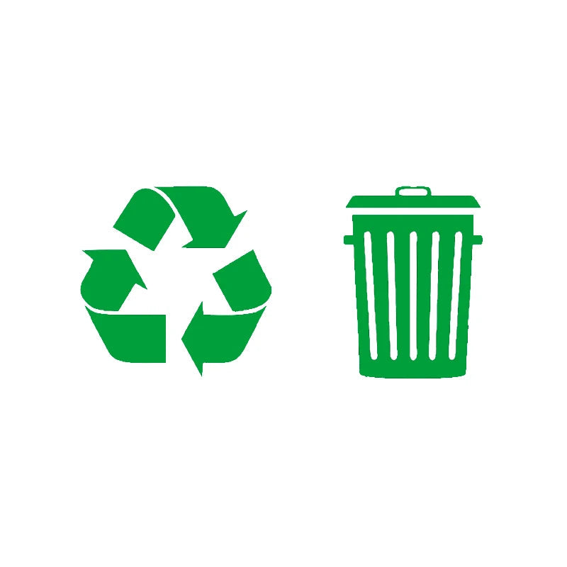 Cool 'Recycle and Trash Bin' Vinyl Car Sticker