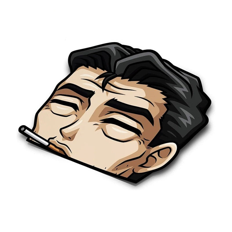 Bunta Sticker. Amazon Initial D 'Bunta | Cigarette In Mouth' Vinyl Car Peeker Sticker ...