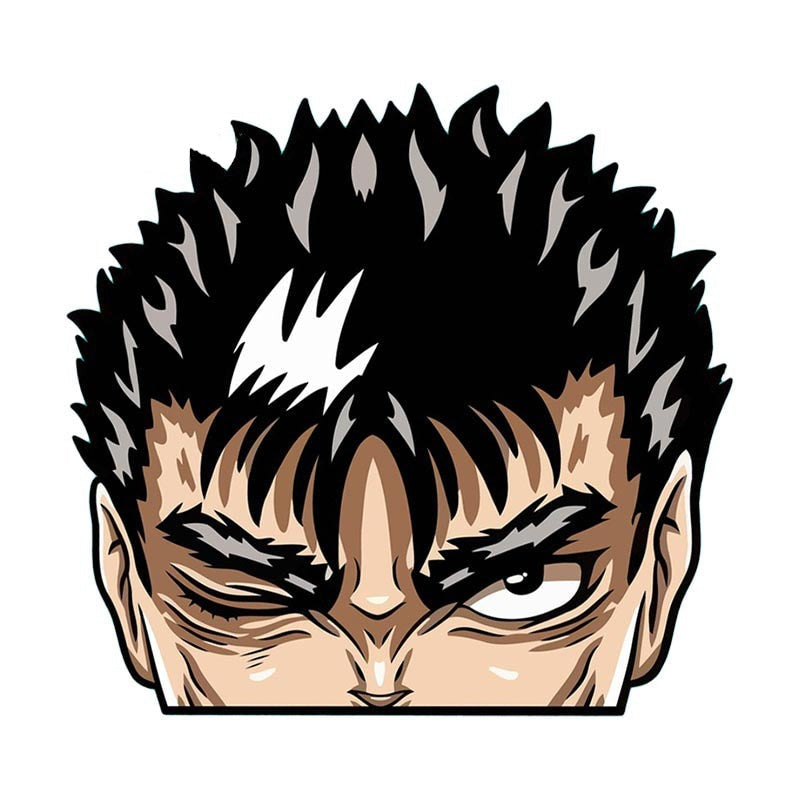 Berserk 'Guts | Serious' Vinyl Car Peeker Sticker