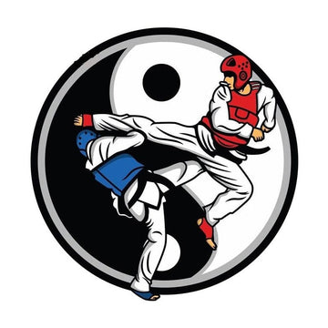 Taekwondo 'Yin and Yang' Vinyl Car Sticker
