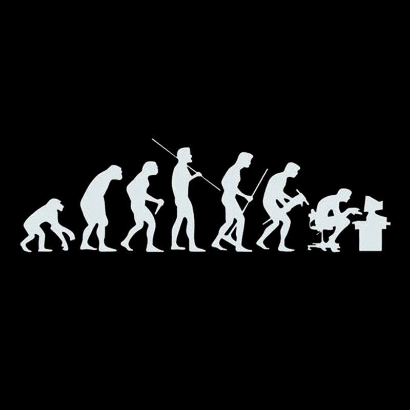 Cool 'Human Evolution to Technology' Vinyl Car Sticker