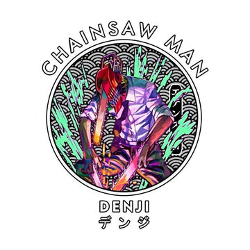 Chainsaw Man 'Denji | Seigaiha Wave | Bloody Battle' Vinyl Car Sticker
