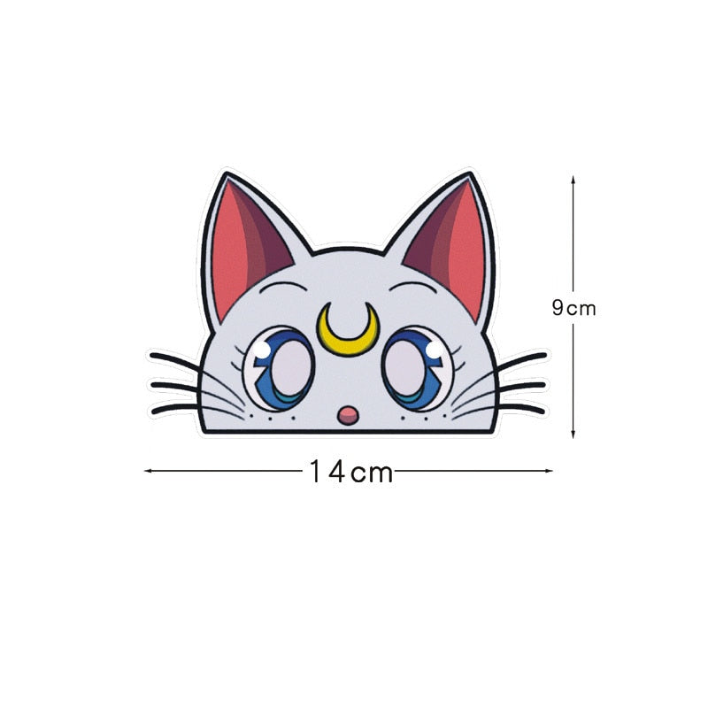 Sailor Moon 'Artemis | Surprised' Vinyl Car Peeker Sticker