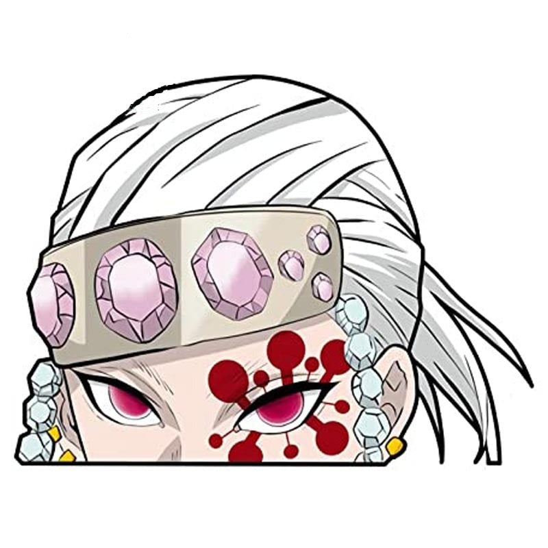 Demon Slayer 'Tengen Uzui | Fiercer Eyes' Vinyl Car Peeker Sticker
