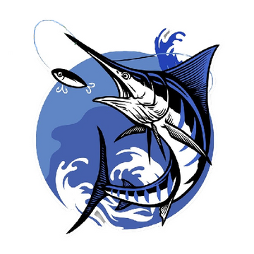 Fish 'Atlantic Blue Marlin' Vinyl Car Sticker
