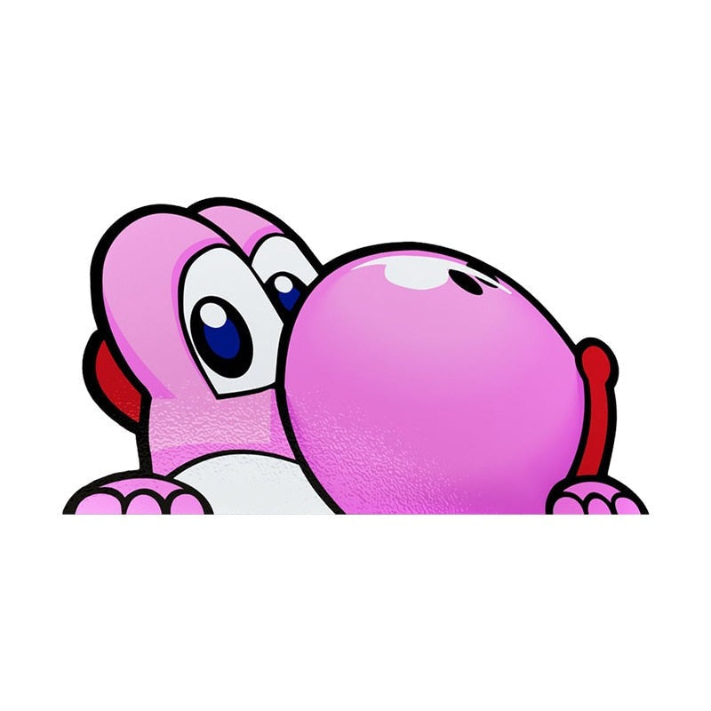 Super Mario Bros. 'Yoshi | Peeking Dinosaur | 1.0' Vinyl Car Peeker Sticker