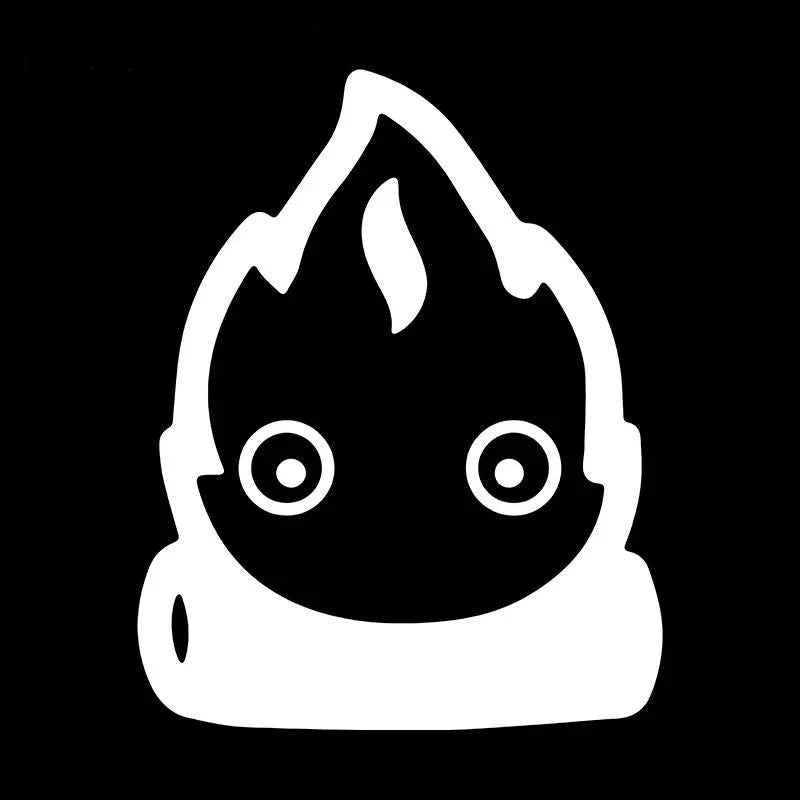 Calcifer Flame 'Round Eyes' Vinyl Car Sticker