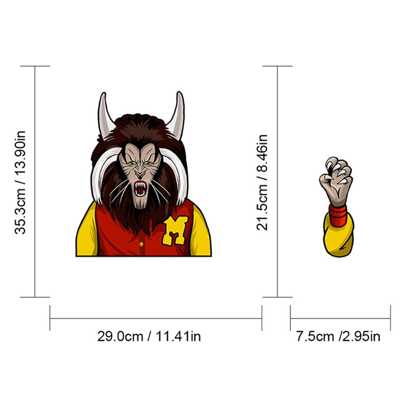 Halloween 'Michael Jackson's Thriller Werewolf' Vinyl Car Wiper Sticker