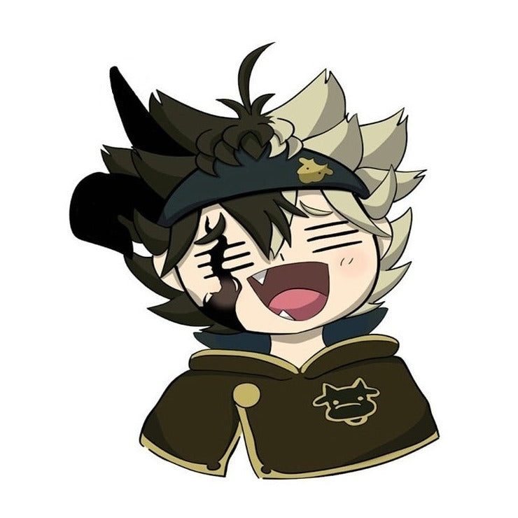 Black Clover 'Chibi Asta | Laughing' Vinyl Car Sticker