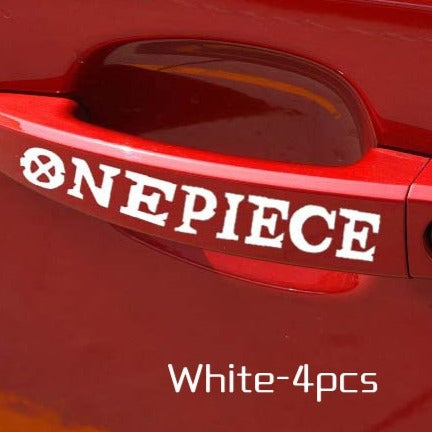 One Piece 'Black And White | Set of 4' Vinyl Car Sticker