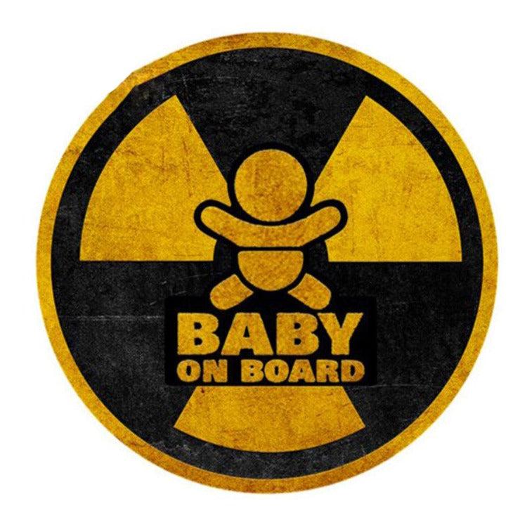 Baby On Board 'Yellow Warning' Vinyl Car Sticker