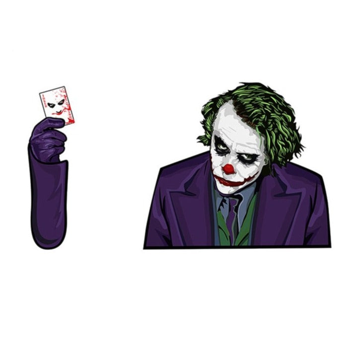 Joker 'Holding Joker Card' Vinyl Car Wiper Sticker