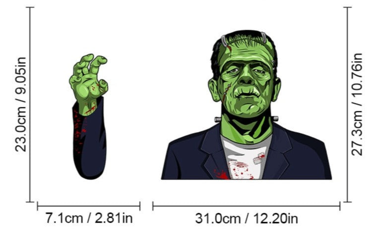 Frankenstein 'Frankenstein Monster' Vinyl Car Wiper Sticker