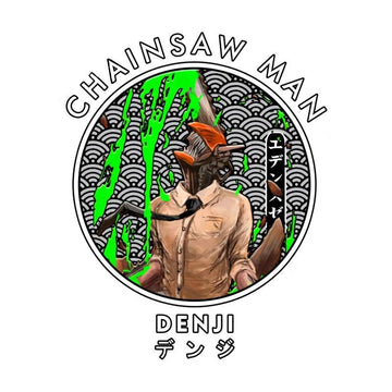 Chainsaw Man 'Denji | Seigaiha Wave | Mad' Vinyl Car Sticker
