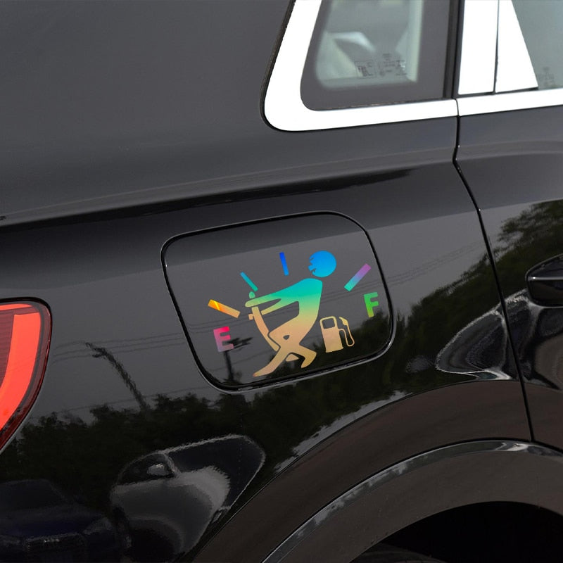 Funny Fuel Tank 'E | F | 1.0' Vinyl Car Sticker