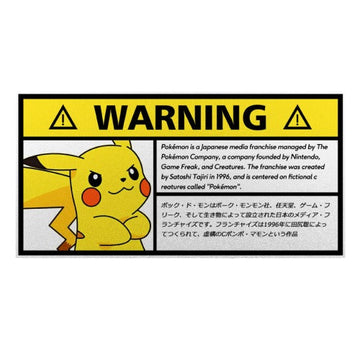 Warning Sign 'Pikachu | Crossed Arms' Vinyl Car Sticker