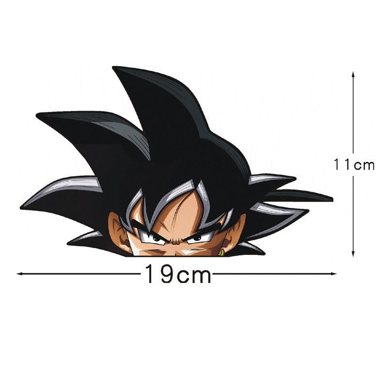 Dragon Ball Z 'Goku | Black Gray Hair' Vinyl Car Peeker Sticker