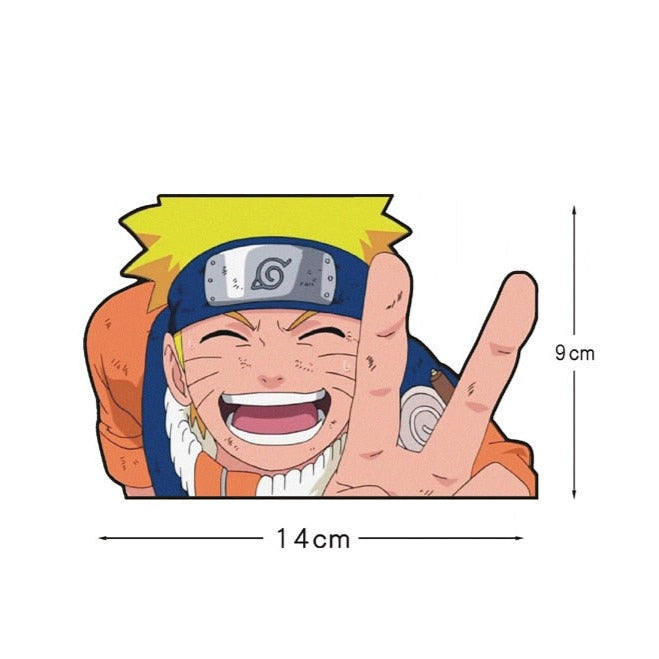 Naruto 'Naruto Uzumaki | Peace Sign' Vinyl Car Peeker Sticker