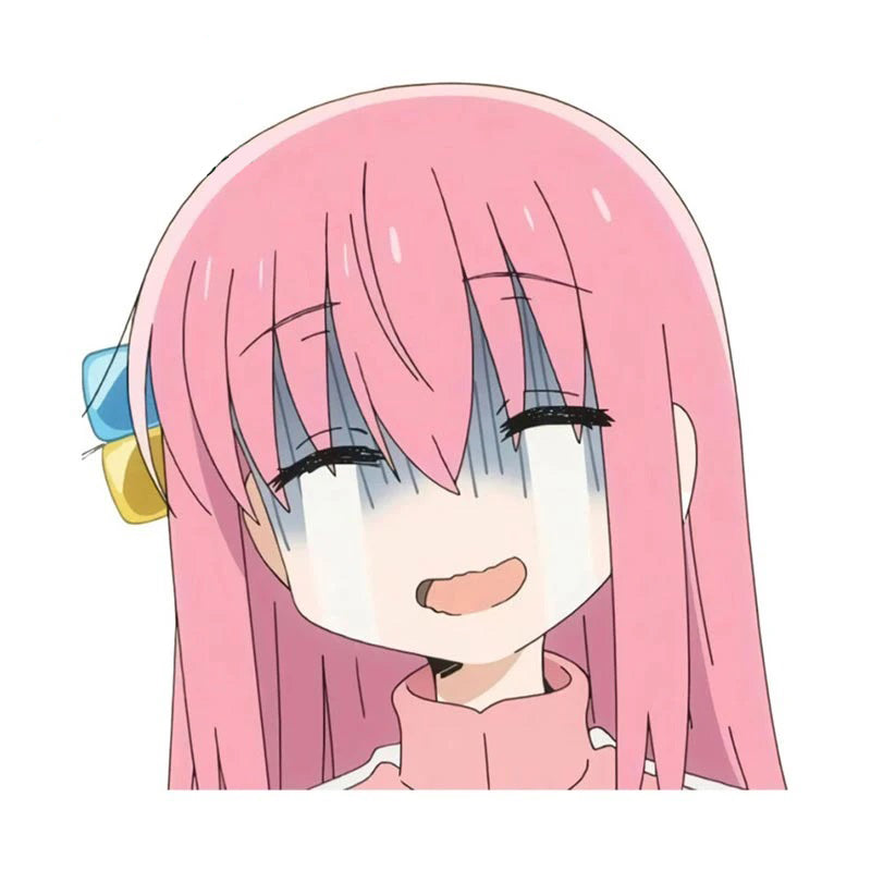 Bocchi the Rock! 'Hitori Gotoh | Crying' Vinyl Car Peeker Sticker